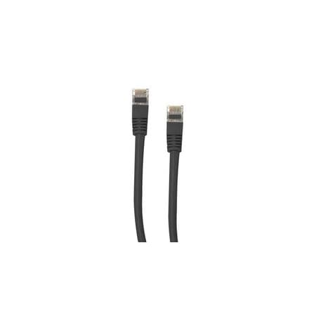 Cable Wholesale Shielded Cat5e Black Copper Ethernet Cable, F/UTP, Snagless/Molded Boot, POE Compliant, 7 foot 10X6-52207